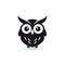 Minimalistic Owl Icon On White Background