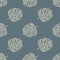 Minimalistic pale seamless pattern with grey monstera leaf silhouettes. Pastel navy blue background