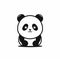 Minimalistic Panda Bear Icon In Kilian Eng Style