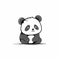 Minimalistic Panda Cartoon Doodle