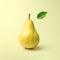 Minimalistic Pear Design On Light Yellow Background