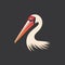 Minimalistic Pelican Logo: Playful Character Design With Iconographic Symbolism