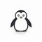 Minimalistic Penguin Outline Icon - Vector Design For Ux ui