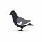 Minimalistic Pigeon Icon: Simple, Monochromatic, And Detailed Illustration