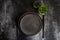 Minimalistic place setting with plants in  pot