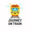 Minimalistic posters of journey by train.