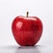 Minimalistic Red Apple On White Background