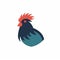 Minimalistic Rooster Logo Design On White Background