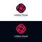 Minimalistic rose flower icon sign company logo vector design