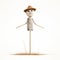 Minimalistic Scarecrow Illustration On Stick - Playful And Childlike Design