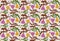 Minimalistic seamless pattern with doodle simple bunch of floral ornament