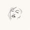 Minimalistic Serenity: Timeless Beauty In Hand-drawn Woman\\\'s Face Art