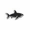 Minimalistic Shark Icon - 2d Lineal Vector Design
