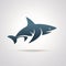 Minimalistic Shark Icon Logo