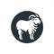 Minimalistic Sheep Emblem: Flat Design Sideview Logo Icon