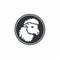 Minimalistic Sheep Head Logo In Circle Design
