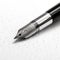 Minimalistic Silver And Black Fountain Pen With Precise Nautical Detail