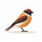 Minimalistic Sparrow Icon On White Background - Bold Graphic Design Elements