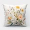 Minimalistic Spring Floral Print Pillow