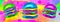 Minimalistic stylized collage banner art. 3d render stylish neon burger. Fast food lover concept