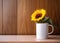 Minimalistic Sunflower Charm in Homely Environment AI Generated