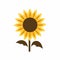Minimalistic Sunflower Icon: Whimsical Animal Symbolism On White Background