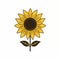 Minimalistic Sunflower Silhouette Vector Clipart
