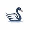 Minimalistic Swan Logo On White Background