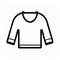 Minimalistic Sweater Icon In Monochrome Black And White