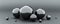 minimalistic timeless design wallpaper kwith black spheres balls 3d render illustration