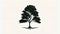 Minimalistic Tree Logo: A Serene Representation of Nature\\\'s Beauty, Made with Generative AI