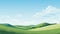 Minimalistic Vector Art Of Serene Hill Landscape On La Route Des Cretes