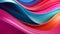 Minimalistic wallpaper. Waves of colorful and vibrant glossy material