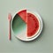 Minimalistic watermellon image, Generative AI