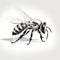 Minimalistic Whimsical Bee Clipart Drawings In Realistic Style
