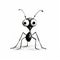 Minimalistic Whimsical Clipart Drawings Of Ant