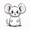 Minimalistic Whimsical Clipart Drawings Of Mouse