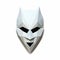 Minimalistic White Batman Paper Mask With Low Poly Design