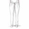 Minimalistic White Drawstring Cotton Pants In Line Art Style