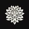 Minimalistic White Flower Logo With Chrysanthemum And