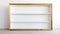 Minimalistic White And Gold Bookcase With Golden Frame