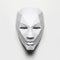 Minimalistic White Polygonal Mask: Modernism-inspired Portraiture