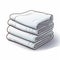 Minimalistic White Towels: 2d Game Art With Aggressive Quilting And Crisp Outlines