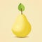 Minimalistic Yellow Pear Illustration With Soft Pastel Colors