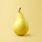 Minimalistic Yellow Pear Sculpture On Pastel Background