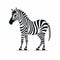 Minimalistic Zebra Cartoon Doodle