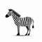 Minimalistic Zebra Cartoon Doodle