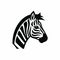 Minimalistic Zebra Outline Icon - 2d Lineal Vector Design