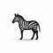 Minimalistic Zebra Outline Icon - 2d Lineal Vector Design