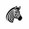 Minimalistic Zebra Outline Icon - 2d Lineal Vector Design